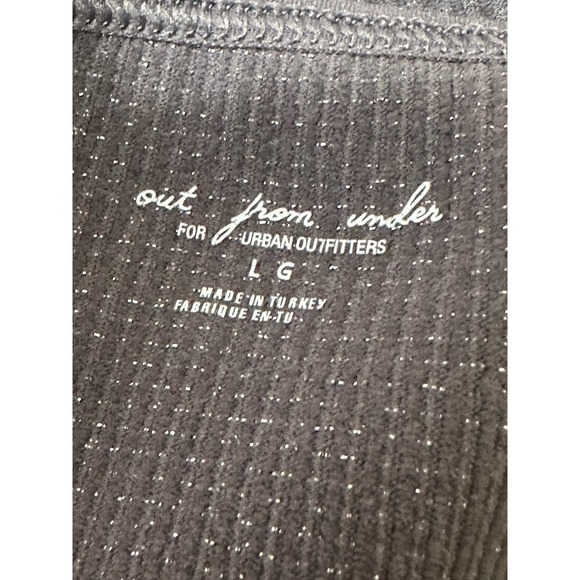 Out from under gray shimmery crop tank top size large - Picture 4 of 11